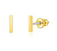 Limerencia Orecchini a perno da donna in titanio, a strisce lunghe, a pois, triangolari, F136, ipoallergenici, per donne e uomini sensibili, 7.5MM, Titanio