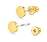 Limerencia Orecchini a perno in titanio ipoallergenico, F136, per donne e uomini, orecchie sensibili, 5.5mm, Titanio, Nessuna pietra preziosa