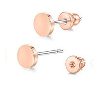 Limerencia Orecchini a perno in titanio ipoallergenico, F136, per donne e uomini, orecchie sensibili, 5.5mm, Titanio, Nessuna pietra preziosa