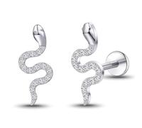 Limerencia Piercing Tragus in Titanio 18G, Confezione da 2 Orecchini Piercing Medici con Filettatura in Titanio Ipoallergenico Helix per Orecchio, Lingua, Ciglia, Labbro, Setto, Naso, 18G, Pelle, Non