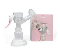 Limerick Love - Tiralatte portatile, facile da usare, include coppette in silicone ComforTouch, bottiglia senza BPA con tappo, guarnizione in silicone e supporto, maniglia di bloccaggio per una comoda