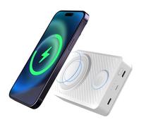 LIMETA 15000 mAh Wireless Power Bank 4 porte portatile magnetico veloce USB C caricabatterie App Link Visivamente ipoved-friendly Beeper per iPhone 12/13/14/15/16/Mini/Pro/Pro Max iWatch Samsung
