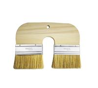 Limewash Brush - U Shape Double Bristle Painting Applicator, Color Stain Coating Tool, Wide Coverage Wall Finish Brush, Brick Interior Exterior Painting, Deck Bathroom Bathtub Furniture