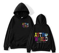 LIMILI Felpa da Uomo Hip Hop Pullover ASTROWORLD Guarda Mamma Posso Volare Felpa con Cappuccio Travis Scott Astroworld Felpa con Cappuccio Stampa-nero2_XXL