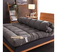 LIMIOFAQ Materasso futon di dimensioni complete Materassi da pavimento giapponesi Tatami Cuscino per dormire Twin Full Queen King Size Letto con cinghie antiscivolo,Pieghevole morbido cuscino per