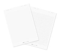 Limit 2 blocchi per lavagna a fogli mobili, a quadretti e bianchi, 20 fogli per blocco, 80 g/m², bianco