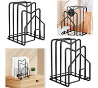 LIMITADA 2 Pz Porta Tagliere Verticale in Metallo Supporto per Coperchi di Pentole Porta Coperchi Pentole Salvaspazio Organizzatore per Coperchi Porta per Riporre Taglieri, Coperchi di Pentole - Nero