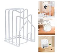 LIMITADA Porta Tagliere Verticale in Metallo - Supporto per Coperchi di Pentole Salvaspazio - Organizzatore per Taglieri e Coperchi - Bianco