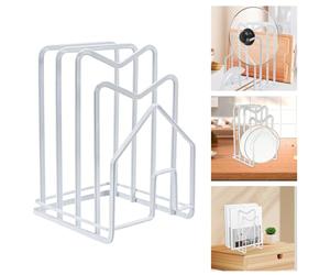 LIMITADA Porta Tagliere Verticale in Metallo - Supporto per Coperchi di Pentole Salvaspazio - Organizzatore per Taglieri e Coperchi - Bianco