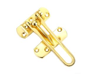 Limitatore di protezione per porta, resistente, in lega di zinco, con catenella, per la sicurezza dei bambini e la protezione della casa, con viti (oro)