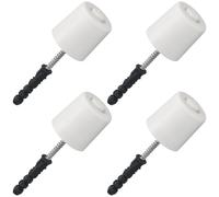 LIMITATORE PARAURTI FERMAPORTA IN GOMMA BIANCA 43 MM SET DI 4