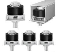 Limitatore per ruote a rullo, blocco ammortizzante in acciaio resistente per montaggio a canale da 1-5/8 pollici, facile da installare per uso domestico e giardino (4 pezzi)