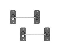 Limitatori di apertura for finestre, armadietti for bambini, serrature for porte, sicurezza for in acciaio inox, for armadi girevoli(Black)