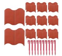 Limite bordi da giardino, 20 pezzi, pannello flessibile rimovibile, per prato, aiuole, vialetti, passerelle, terrazze