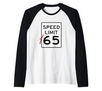 Limite velocità 165 mph segnale stradale Maglia con Maniche Raglan