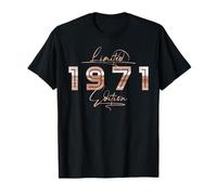 Limited 1971 Edition Modern Retro Aesthetic Birthday Maglietta