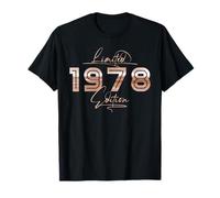 Limited 1978 Edition Modern Retro Aesthetic Birthday Maglietta