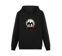 Limited Dark Moon with Bats And Mothman Folklore Hoodie Hoody S-3XL Black S