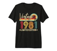 Limited Edition 1981 40th Birthday Gift 40 Years Old Vintage Maglietta Premium