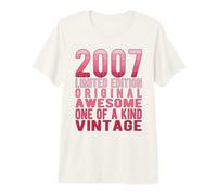 Limited Edition Vintage Retro Anno di Nascita 2007 Maglietta Premium