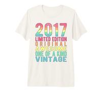 Limited Edition Vintage Retro Anno di Nascita 2017 Maglietta Premium