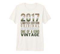 Limited Edition Vintage Retro Anno di Nascita 2017 Maglietta Premium