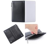 Limitronix 5 pezzi sublimazione vuoto lungo portamonete grande capacità donne cerniera portafoglio in pelle PU portamonete porta carte di credito borsa da viaggio per artigianato fai da te