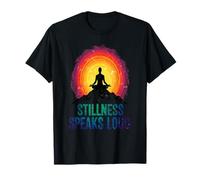 L'immobilità Parla Un Forte Design di Meditazione Spirituale Maglietta