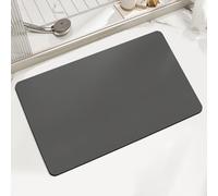 LIMNUO Tappetino da bagno in diatomite,antimuffa ad asciugatura rapida Tappetino da bagno,antiscivolo,facile da pulire,tappetino da doccia in terra di diatomee (Grigio scuro, 60X90cm)