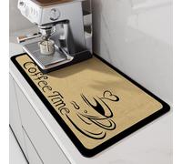 LIMNUO Tappetino da caffè, assorbente e antimacchia, con retro in gomma impermeabile, si adatta sotto la macchina del caffè (80x43cm)