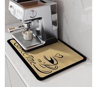 LIMNUO Tappetino da caffè, assorbente e antimacchia, con retro in gomma impermeabile, si adatta sotto la macchina del caffè (50x30cm)