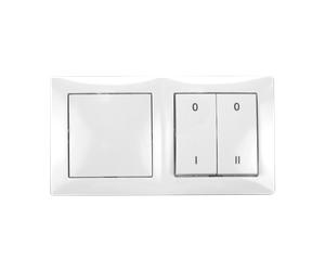 Limodor 99612 Interruttore ventola a 2 velocità/doppio - Montaggio: Scatola da incasso