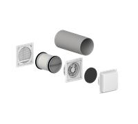 LIMODOR Airodor Plus unità di ventilazione decentralizzata set completo (standard con tubo da 500 mm)