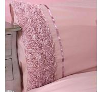 Limoges Rosa Increspato Set Copripiumino Singolo Lusso Letto Rosa Cipria