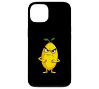 Limone arrabbiato in stile cartoon con espressione seria Custodia per iPhone 13