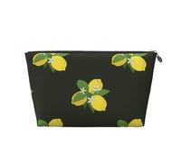 Limone Con Ramo E Bouquet Di Gigli Neri, Borsa da toilette Borsa per trucco Borsa per cosmetici Borsa da toilette da viaggio portatile