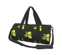 Limone Con Ramo E Bouquet Di Gigli Neri, Borsone da viaggio di grande capacità Borsa rotonda Borsa da viaggio sportiva Borsa da viaggio Borsa da fitness
