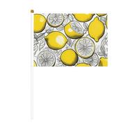 Limone Frutta Modello Stampa Due Lati Tenuto In Mano Bandiere Esterni Interni Decorativi Sport Giochi Festival Eventi Bandiera
