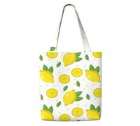 Limone Frutto Verde Giallo,Borse della spesa riutilizzabili, borse per la spesa, borsa a tracolla in tela di grande capacità