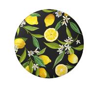 Limone giallo stampa 6cm rotondo distintivo della latta singolo lato stampato perfetto per la decorazione personale di stile e regalo, Misura unica, Metallo