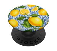 Limone Italiano Piastrelle Blu Frutta Carino Girly Estetica Estate PopSockets PopGrip Adesivo