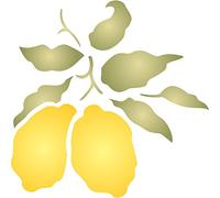 Limone stencil - 16.5 x 16.5 cm - riutilizzabile di frutta verdura cucina stencil da - da usare su carta progetti scrapbook Journal muri pavimenti tessuto mobili in vetro legno etc.