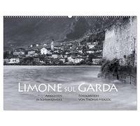Limone sul Garda schwarzweiß (Wandkalender 2026 DIN A2 quer), CALVENDO Monatskalender: Schwarzweiße Fineartfotografie von Limone sul Garda