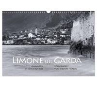 Limone sul Garda schwarzweiß (Wandkalender 2026 DIN A3 quer), CALVENDO Monatskalender: Schwarzweiße Fineartfotografie von Limone sul Garda