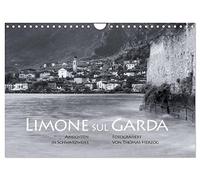 Limone sul Garda schwarzweiß (Wandkalender 2026 DIN A4 quer), CALVENDO Monatskalender: Schwarzweiße Fineartfotografie von Limone sul Garda