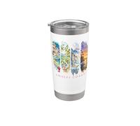 Limoni, case colorate e baie - Vacanza Costa Amalfi Bicchiere termico in acciaio inox doppia parete