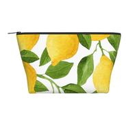 Limoni dell'acquerello giallo brillante, Borsa da toilette Borsa per trucco Borsa per cosmetici Borsa da toilette da viaggio portatile