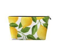 Limoni dell'acquerello giallo brillante, Borsa da toilette Borsa per trucco Borsa per cosmetici Borsa da toilette da viaggio portatile