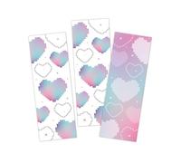 Limonia Set di 12 segnalibri di carta, pensierino, bomboniera, regalo per compleanno, festa a tema, feste, eventi, ragazze, scuola, asilo, mattoncini da costruzione, cuore