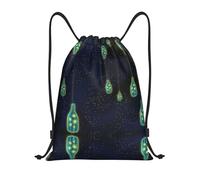 Limpac Bella bottiglia sotto la notte cielo stampa coulisse palestra zaino fitness viaggio sport Storage Bag per uomo donna, Nero , M